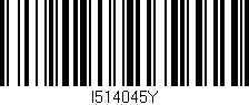 Código de barras (EAN, GTIN, SKU, ISBN): 'I514045Y'