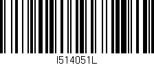 Código de barras (EAN, GTIN, SKU, ISBN): 'I514051L'
