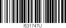 Código de barras (EAN, GTIN, SKU, ISBN): 'I531747U'