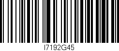 Código de barras (EAN, GTIN, SKU, ISBN): 'I7192G45'