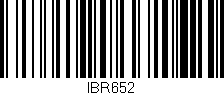 Código de barras (EAN, GTIN, SKU, ISBN): 'IBR652'