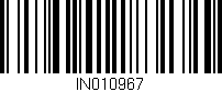 Código de barras (EAN, GTIN, SKU, ISBN): 'IN010967'