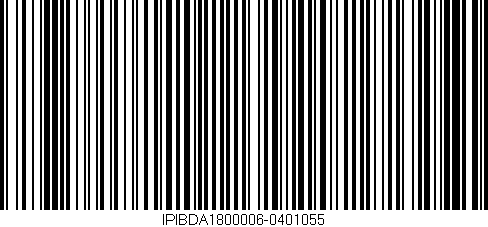 Código de barras (EAN, GTIN, SKU, ISBN): 'IPIBDA1800006-0401055'