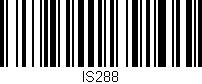 Código de barras (EAN, GTIN, SKU, ISBN): 'IS288'