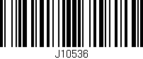 Código de barras (EAN, GTIN, SKU, ISBN): 'J10536'