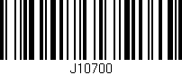 Código de barras (EAN, GTIN, SKU, ISBN): 'J10700'