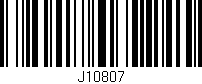 Código de barras (EAN, GTIN, SKU, ISBN): 'J10807'