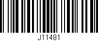 Código de barras (EAN, GTIN, SKU, ISBN): 'J11481'