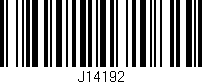 Código de barras (EAN, GTIN, SKU, ISBN): 'J14192'