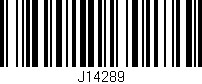 Código de barras (EAN, GTIN, SKU, ISBN): 'J14289'