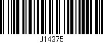 Código de barras (EAN, GTIN, SKU, ISBN): 'J14375'