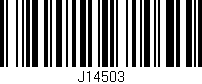 Código de barras (EAN, GTIN, SKU, ISBN): 'J14503'