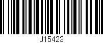 Código de barras (EAN, GTIN, SKU, ISBN): 'J15423'