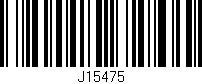 Código de barras (EAN, GTIN, SKU, ISBN): 'J15475'