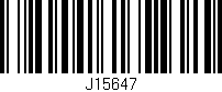 Código de barras (EAN, GTIN, SKU, ISBN): 'J15647'