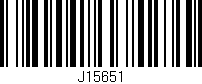 Código de barras (EAN, GTIN, SKU, ISBN): 'J15651'