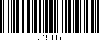 Código de barras (EAN, GTIN, SKU, ISBN): 'J15995'