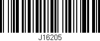 Código de barras (EAN, GTIN, SKU, ISBN): 'J16205'