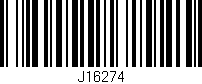 Código de barras (EAN, GTIN, SKU, ISBN): 'J16274'