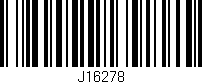 Código de barras (EAN, GTIN, SKU, ISBN): 'J16278'