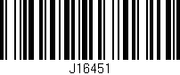 Código de barras (EAN, GTIN, SKU, ISBN): 'J16451'