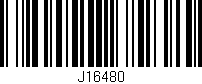 Código de barras (EAN, GTIN, SKU, ISBN): 'J16480'