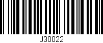 Código de barras (EAN, GTIN, SKU, ISBN): 'J30022'
