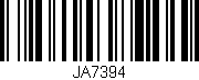 Código de barras (EAN, GTIN, SKU, ISBN): 'JA7394'