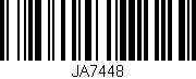 Código de barras (EAN, GTIN, SKU, ISBN): 'JA7448'