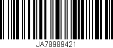 Código de barras (EAN, GTIN, SKU, ISBN): 'JA78989421'