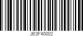 Código de barras (EAN, GTIN, SKU, ISBN): 'JB3F40002'
