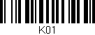 Código de barras (EAN, GTIN, SKU, ISBN): 'K01'