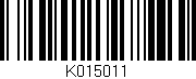 Código de barras (EAN, GTIN, SKU, ISBN): 'K015011'