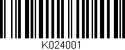Código de barras (EAN, GTIN, SKU, ISBN): 'K024001'