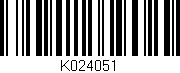 Código de barras (EAN, GTIN, SKU, ISBN): 'K024051'