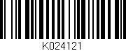 Código de barras (EAN, GTIN, SKU, ISBN): 'K024121'
