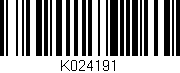 Código de barras (EAN, GTIN, SKU, ISBN): 'K024191'