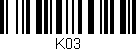 Código de barras (EAN, GTIN, SKU, ISBN): 'K03'