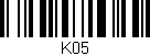 Código de barras (EAN, GTIN, SKU, ISBN): 'K05'