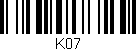 Código de barras (EAN, GTIN, SKU, ISBN): 'K07'