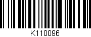 Código de barras (EAN, GTIN, SKU, ISBN): 'K110096'