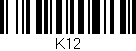 Código de barras (EAN, GTIN, SKU, ISBN): 'K12'