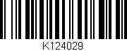 Código de barras (EAN, GTIN, SKU, ISBN): 'K124029'