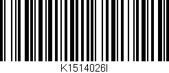 Código de barras (EAN, GTIN, SKU, ISBN): 'K1514026I'