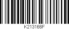 Código de barras (EAN, GTIN, SKU, ISBN): 'K213166F'