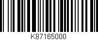 Código de barras (EAN, GTIN, SKU, ISBN): 'K87165000'