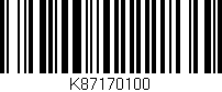 Código de barras (EAN, GTIN, SKU, ISBN): 'K87170100'