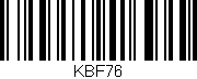 Código de barras (EAN, GTIN, SKU, ISBN): 'KBF76'
