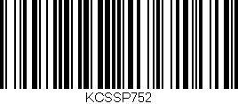 Código de barras (EAN, GTIN, SKU, ISBN): 'KCSSP752'