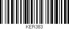 Código de barras (EAN, GTIN, SKU, ISBN): 'KER383'